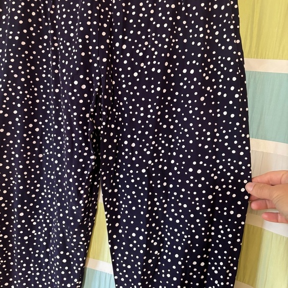 Vintage Fritzi Polka Dot Pants Blue & White Sz Small Petite - Picture 5 of 7